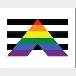 Straight Ally Flag Posters and Art